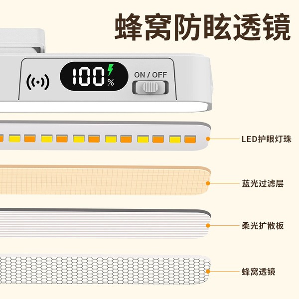 Dormitory Magnetic Eye-Protection Rechargeable USB Dual-Use Remote Control Desk Lamp with Student Power Display and Smart Electronic Display - Image 6
